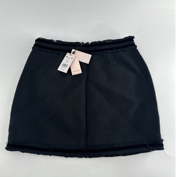 Cinq à Sept Women's Black Christie Tweed Mini Skirt Size 12 - Picture 8 of 12